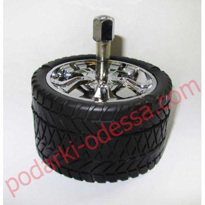 Подарок другу - пепельница в виде колеса, антидым