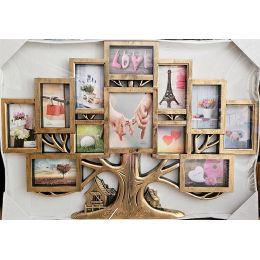 Рамка на 12 фотографій Сімейне дерево, бронза