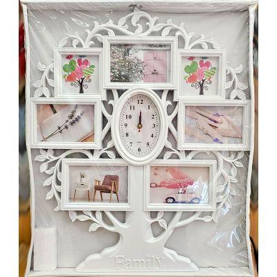 Фотоколлаж на 7 фотографий с часами Family Фотоколлаж на 7 фотографий с часами Family