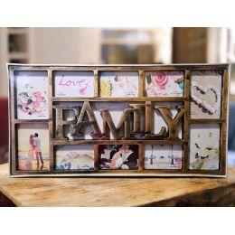 Рамка на 10 фотографій Family (Бронза)