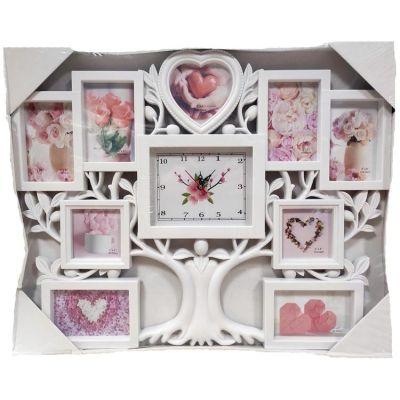 Фотоколлаж на 9 фотографий с часами