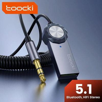 Блютуз адаптер в машину для автомагнитолы Toocki Bluetooth 5.1 USB AUX Блютуз адаптер в машину для автомагнитолы Toocki Bluetooth 5.1 USB AUX