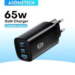 Зарядное устройство Asometech 65W GaN Charger PD QC 4.0 Type C Зарядное устройство Asometech 65W GaN Charger PD QC 4.0 Type C