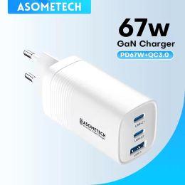 Зарядное устройство Asometech 67W GaN Charger PD QC 4.0 Type C Зарядное устройство Asometech 67W GaN Charger PD QC 4.0 Type C