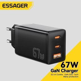 Зарядное устройство Essager 65W GaN Charger PD QC 4.0 3.0 Type C Зарядное устройство Essager 65W GaN Charger PD QC 4.0 3.0 Type C