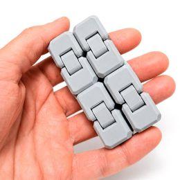 Бесконечный куб Infinity Cube фиджет антистресс 3D, серый