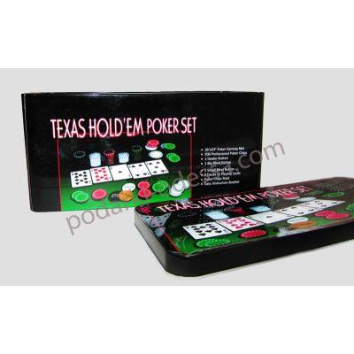 Набор для игры в покер на 200 фишек + сукно для blackjack