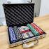 Покерный набор на 200 фишек в чемодане, с номиналом