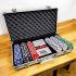 Покерный набор на 300 фишек в чемодане, с номиналом