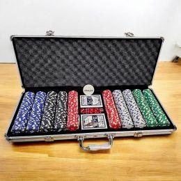 Покерный набор на 500 фишек в чемодане, с номиналом