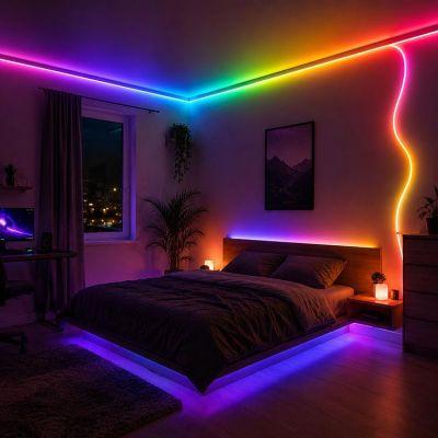 LED неон 10 м RGB IC гибкая неоновая лента USB 5V IP68 с управлением через приложение