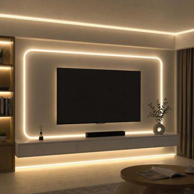 Неоновая LED лента 5 м 220В белая IP65 гибкий светодиодный неон