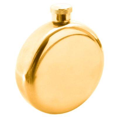 Фляга круглая 236 мл золото