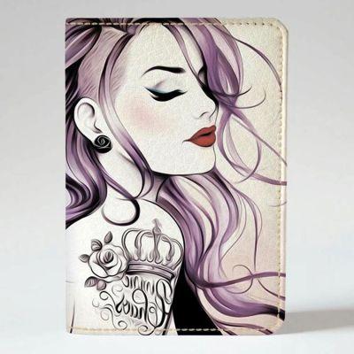 Обложка на паспорт v.1.0. 202 Девушка с татуировкой (эко-кожа)