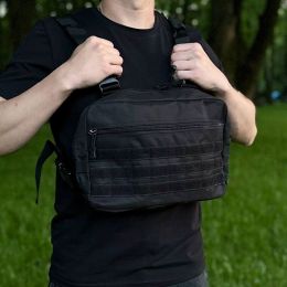 Тактическая нагрудная сумка бронежилет X-TACTICAL 50451 черная