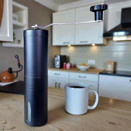 Кофемолка ручная черная с керамическими жерновами, 40 мл, нержавеющая сталь 304 Кофемолка ручная черная с керамическими жерновами, 40 мл, нержавеющая сталь 304