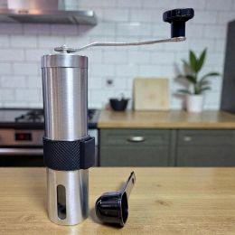 Кофемолка ручная с керамическими жерновами, силикон, 40 мл, нержавеющая сталь 304