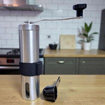 Кофемолка ручная с керамическими жерновами, силикон, 40 мл, нержавеющая сталь 304