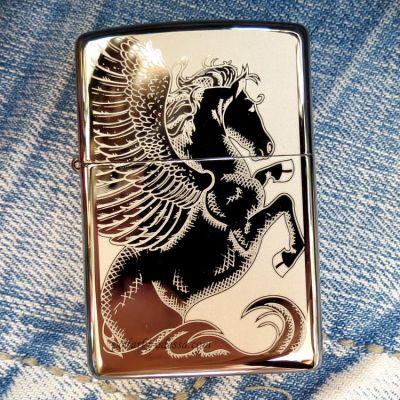 Зажигалка Zippo 28802 Pegasus Black Ice