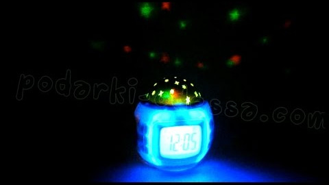 Музыкальные часы - проектор звездного неба (Видео обзор) podarki-odessa.com